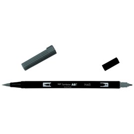 Маркер-кисть brush pen N45 холодный серый 10